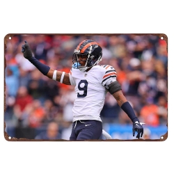 chicago bears Aluminum Sign 12x8 Inch Jaquan Brisker 001