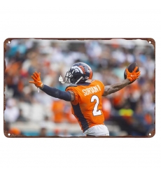 Denver Broncos Aluminum Sign 12x8 Inch Patrick Surtain II 002