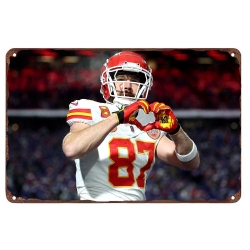 Kansas City Chiefs Aluminum Sign 12x8 Inch Travis Kelce 004