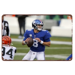 New York Giants Aluminum Sign 12x8 Inch Daniel Jones 005