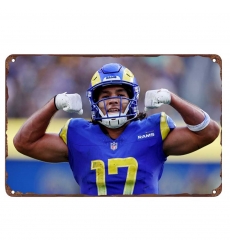 Los Angeles Rams Aluminum Sign 12x8 Inch Puka Nacua 002