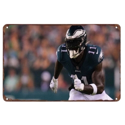 Philadelphia Eagles Aluminum Sign 12x8 Inch A.J. Brown 004