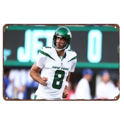 New York Jets Aluminum Sign 12x8 Inch Aaron Rodgers 003