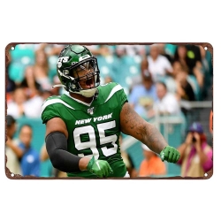 New York Jets Aluminum Sign 12x8 Inch Quinnen Williams 003