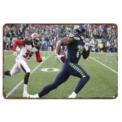 Seattle Seahawks Aluminum Sign 12x8 Inch Dk Metcalf 001