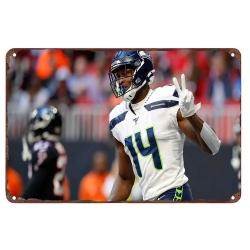 Seattle Seahawks Aluminum Sign 12x8 Inch Dk Metcalf 003