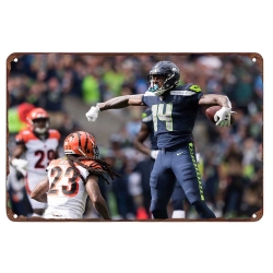 Seattle Seahawks Aluminum Sign 12x8 Inch Dk Metcalf 005