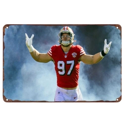 San Francisco 49ers Aluminum Sign Nick Bosa 001