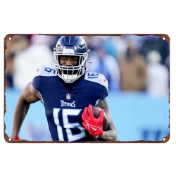 Tennessee Titans Aluminum Sign 12x8 Inch Treylon Burks 002