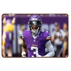 Minnesota Vikings Aluminum Sign 12x8 Inch Jordan Addison 002