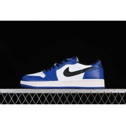 AIR JORDAN 1 LOW WHITE BLACK GAME ROYAL