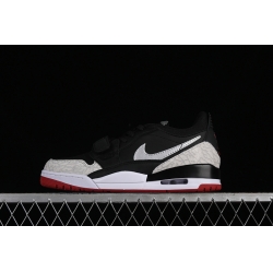 AIR JORDAN LEGACY 312 LOW BLACK GYM RED CEMENT GREY METALLIC SILVER