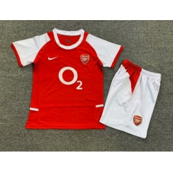 Youth Retro Soccer Jerseys Arsena Red 02 04