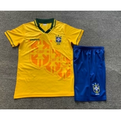 Youth Retro Soccer Jerseys Brazil Yellow 1994