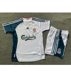 Youth Retro Soccer Jerseys Livepool White