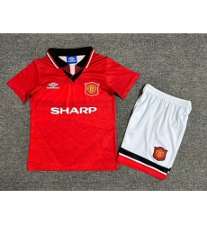 Youth Retro Soccer Jerseys Manchester United F.C. Red II