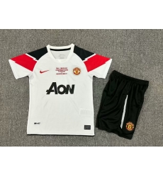 Youth Retro Soccer Jerseys Manchester United F.C. White II