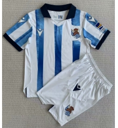 Youth Soccer Jersey Real Sociedad Blue White