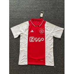 Men 2024 2025 Soccer Jersey Ajex Home Red White