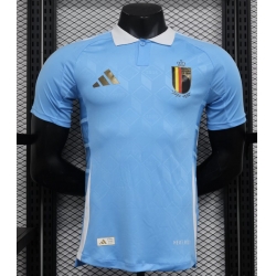 Men 2024 Soccer Jersey Belguim Blue