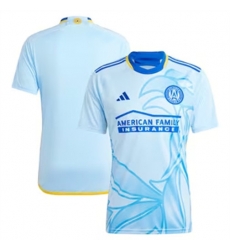 Men Atlanta United Blank 2024 25 Away Replica Light Blue