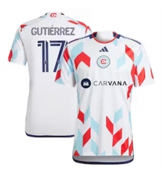 Men Chicago Fire Brian Gutierrez 2024 25 Away Replica White