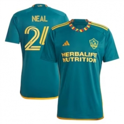 Men LA Galaxy Jalen Neal 2024 25 Away Replica Green