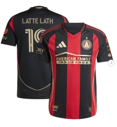 Men's Atlanta United FC Emmanuel Latte Lath adidas Black 2025 The Connector Authentic Player Jersey