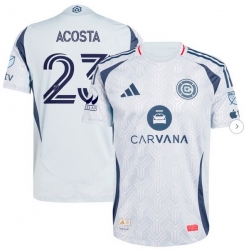 Men's Chicago Fire Kellyn Acosta adidas Light Blue 2025 The Municipal Kit Authentic Player Jersey