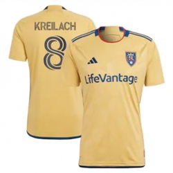 Men Real Salt Lake Damir Kreilach 2023 24 Away Replica Gold