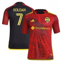 Men Seattle Sounders FC Cristian Roldan 2023 24 Away Replica Red