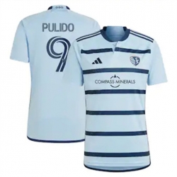 Men Sporting Kansas City Alan Pulido 2023 24 Home Replica Light Blue