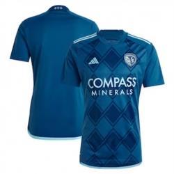 Men Sporting Kansas City Blank 2024 25 Away Replica Navy