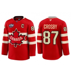 Men Canada 87 Sidney Crosby Red 2025 4 Nations Face Off Premium Stitched A Patch Jersey