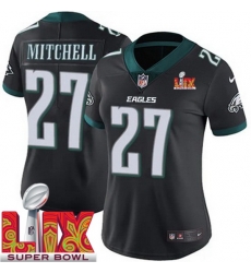 Women Philadelphia Eagles Quinyon Mitchell #27 Black 2024 2025 Super Bowl LIX F U S E Stitched NFL Jersey