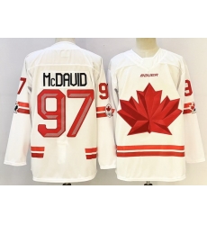 Men Canada Hockey 97 Connor McDavid White Stitched Jersey Men Canada Hockey 97 Connor McDavid White Stitched Jersey