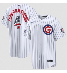 Men Chicago Cubs  4 Pete Crow Armstrong White 2026 All Star Edition Stars   Stripes Stadium Pick A Player Stitched Baseball Jersey