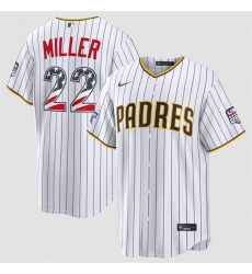 Men San Diego Padres  22 Mason Miller White 2026 All Star Edition Stars   Stripes Stadium Pick A Player Stitched Baseball Jersey