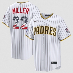 Men San Diego Padres  22 Mason Miller White 2026 All Star Edition Stars   Stripes Stadium Pick A Player Stitched Baseball Jersey