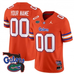 Men Florida Gators ACTIVE PLAYER Custom Orange 2024 F U S E  Florida Patch Vapor Limited Stitched Football Jersey