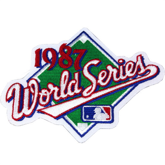 Women 1987 MLB World Series Logo Jersey Patch St. Louis Cardinals vs. Minnesota Twins Biaog